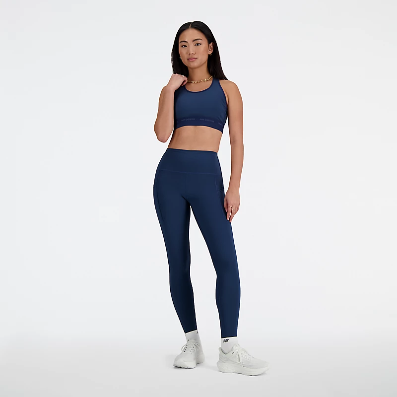 Biustonosz sportowy NB Sleek Medium Support dla kobiet – NB NAVY