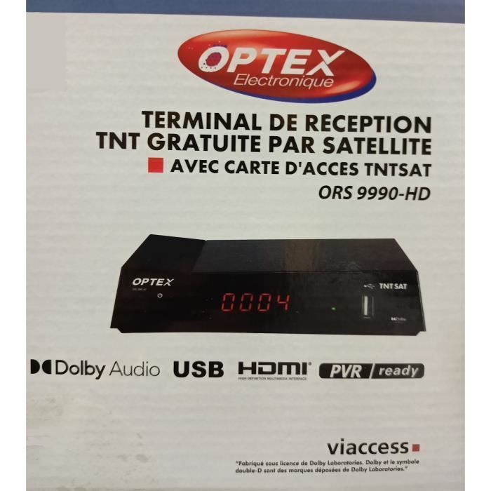 TNTSAT OPTEX ORS 9990-HD satellietontvanger + 4 jaar geldige TNTSAT-kaart