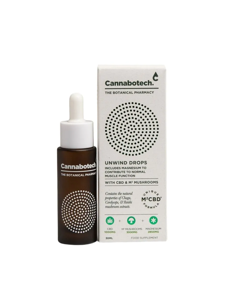 Cannabotech Unwind Drops Wspomaganie Mięśni Suplement diety