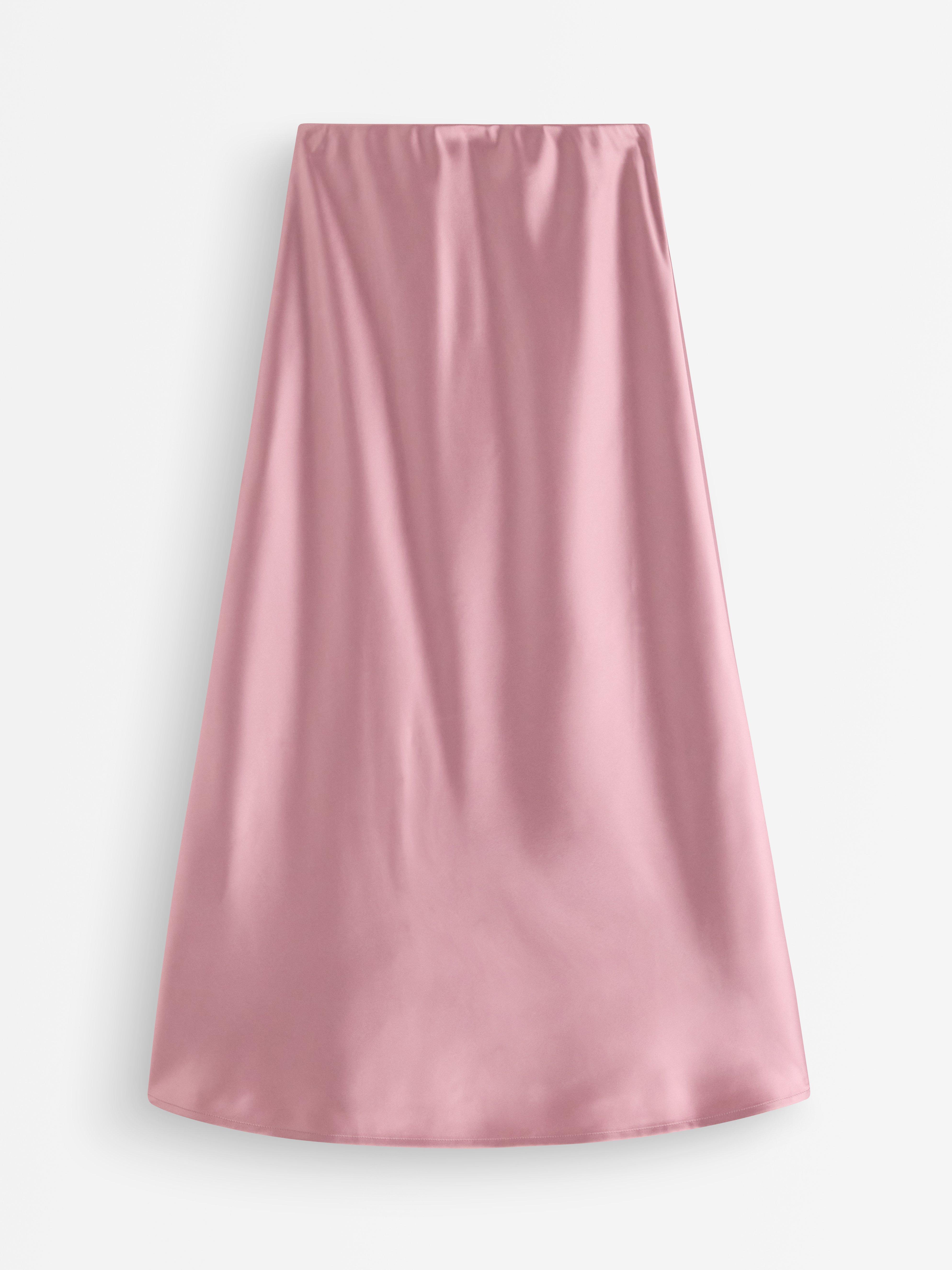 Satengskjørt Dusty Lilac