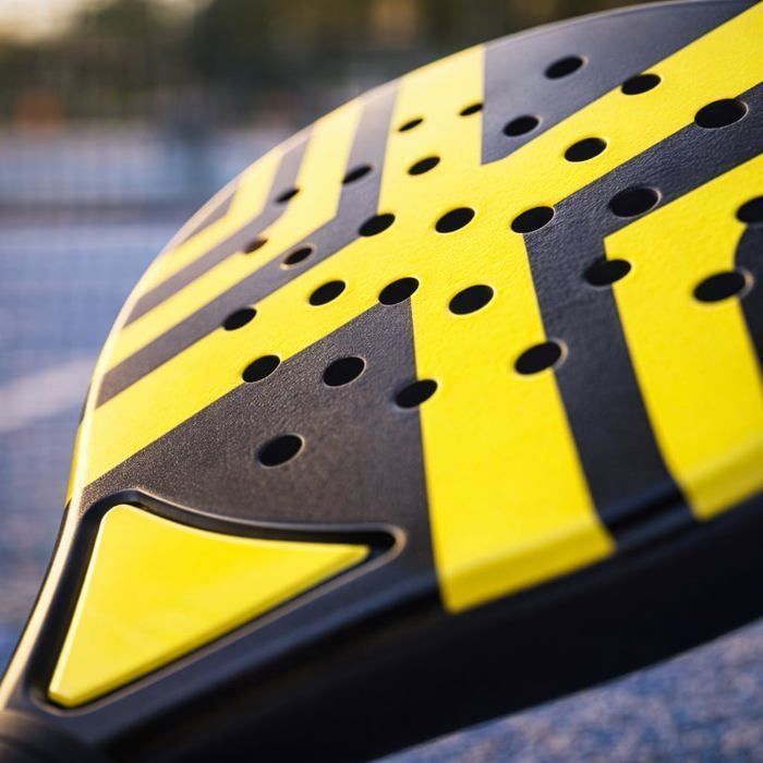 Padelracketer for voksne – padeltennisracketsett for nybegynnere og avanserte spillere, profesjonell racket (gul)