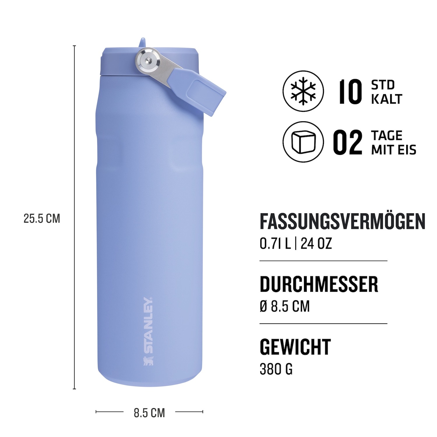Stanley boca/termos boca za vodu 0,7 l – ICEFLOW™ slamka za bocu sa preklopom – 1 komad