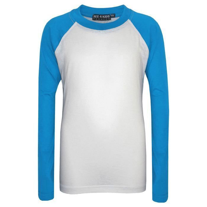 Pijama infantil A2Z unissex azul, cor sólida, elegante contraste de cores, roupa de dormir