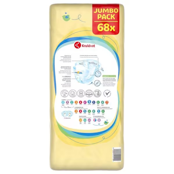 Kruidvat 5 Junior pelene, veliko pakovanje, veličina 5 (10-16 kg), 68 komada