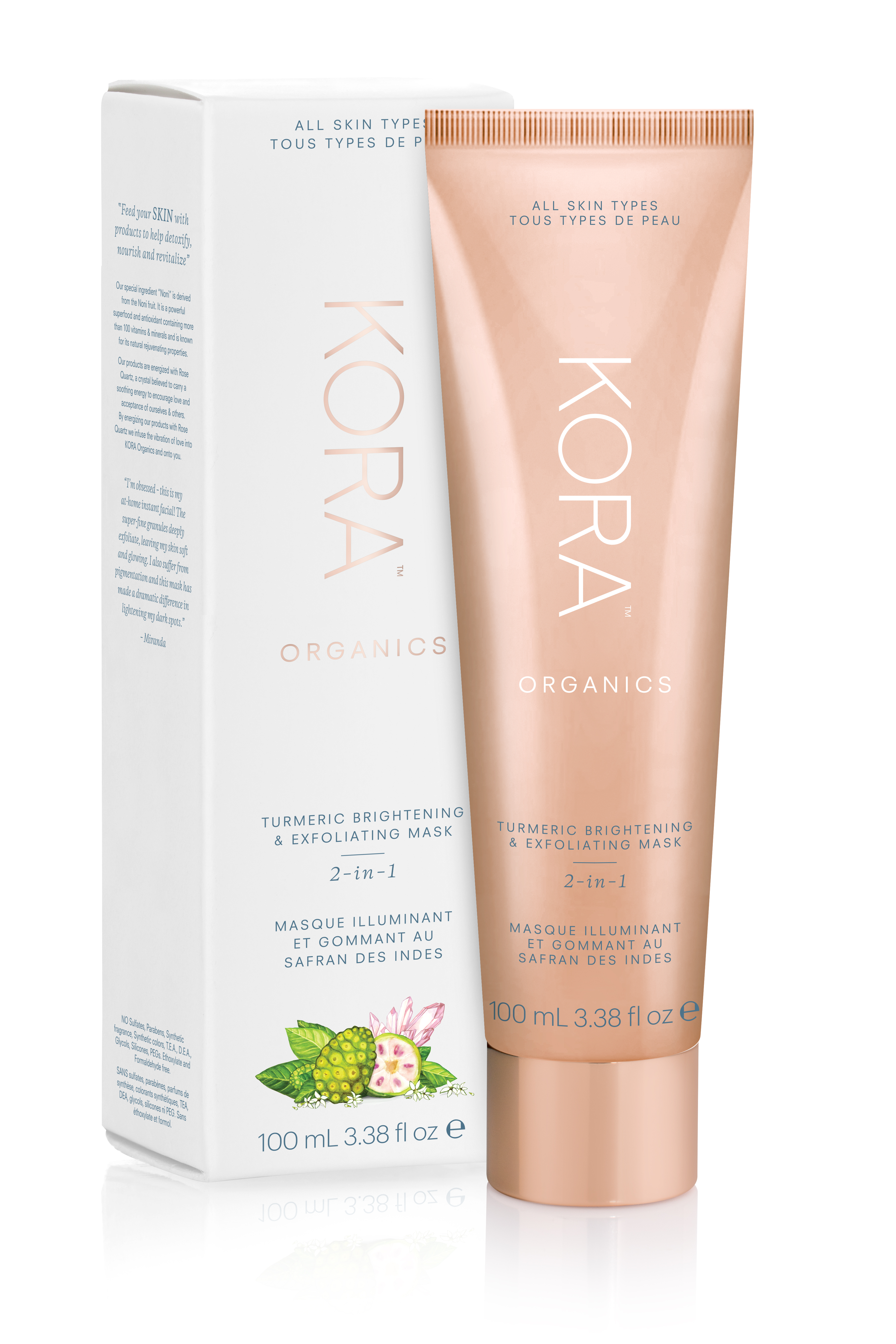 Máscara Iluminadora e Esfoliante de Cúrcuma 100 ml - Kora Organics