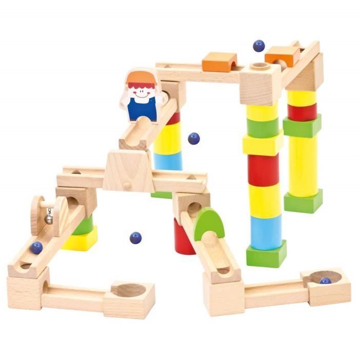 Jeu de construction - Bino - Marble Run - 40 pièces - Bois - Pour enfants à partir de 3 ans