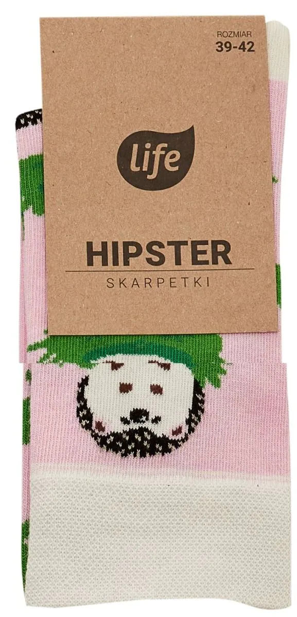 Life Skarpetki Hipster wzór Jeżyki 2 rozm.35-38 1 para