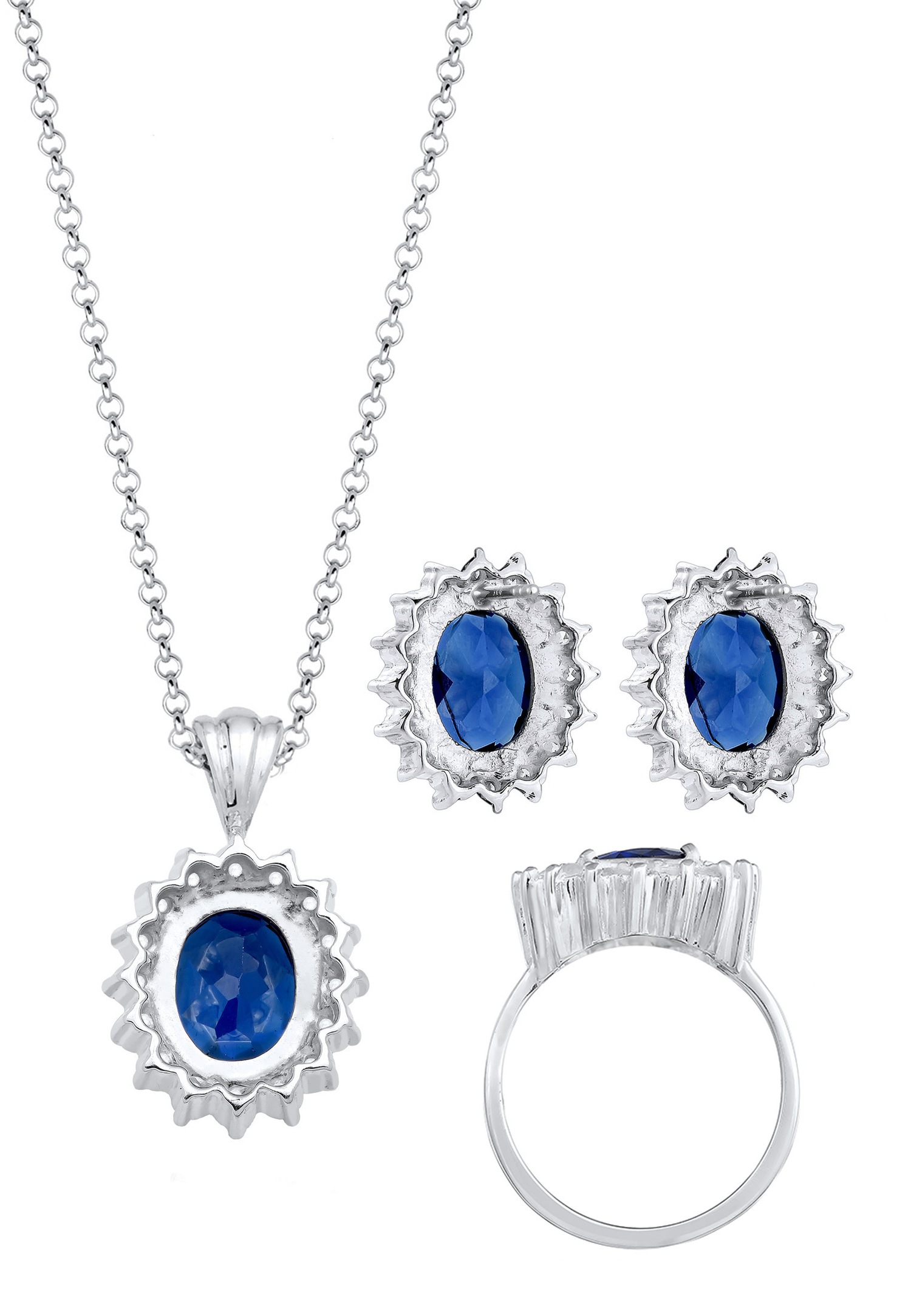 Elli Femmes pendentif glamoureux avec cristaux de zirconium en argent sterling 925