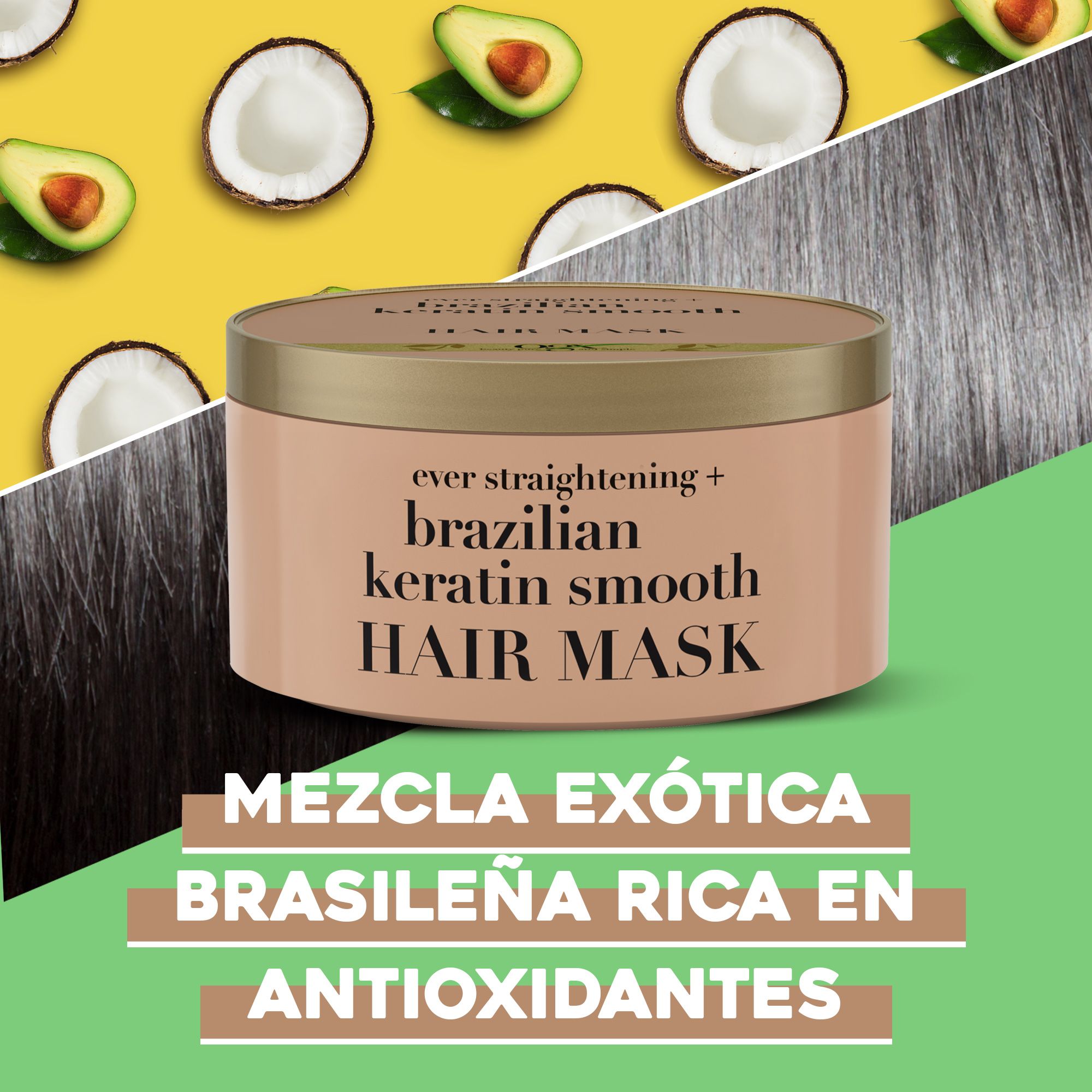 Brazilska keratinska maska za glatku kosu Maske za kosu