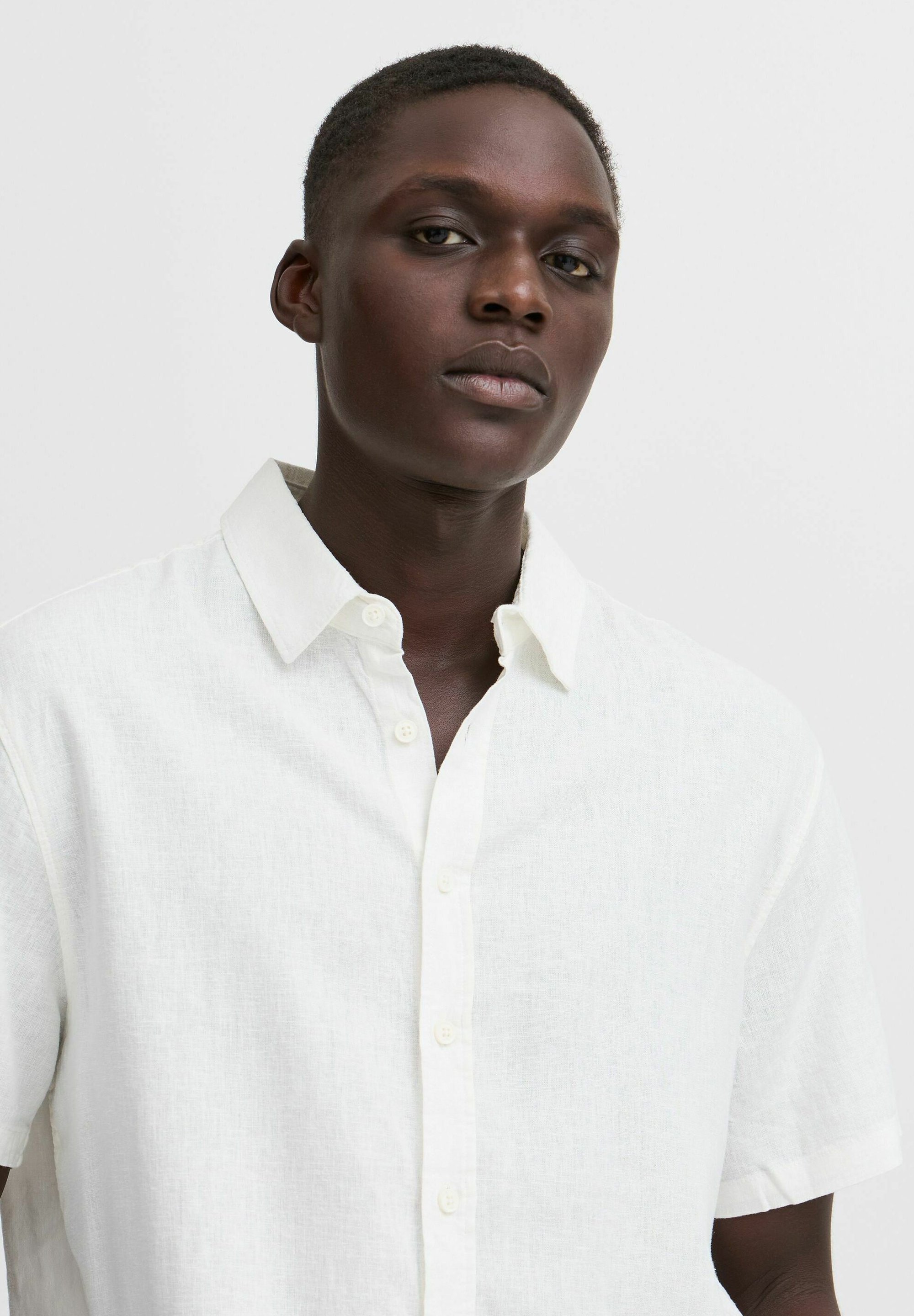 BHVIC LINEN MIX - Shirt - sneeuwwit