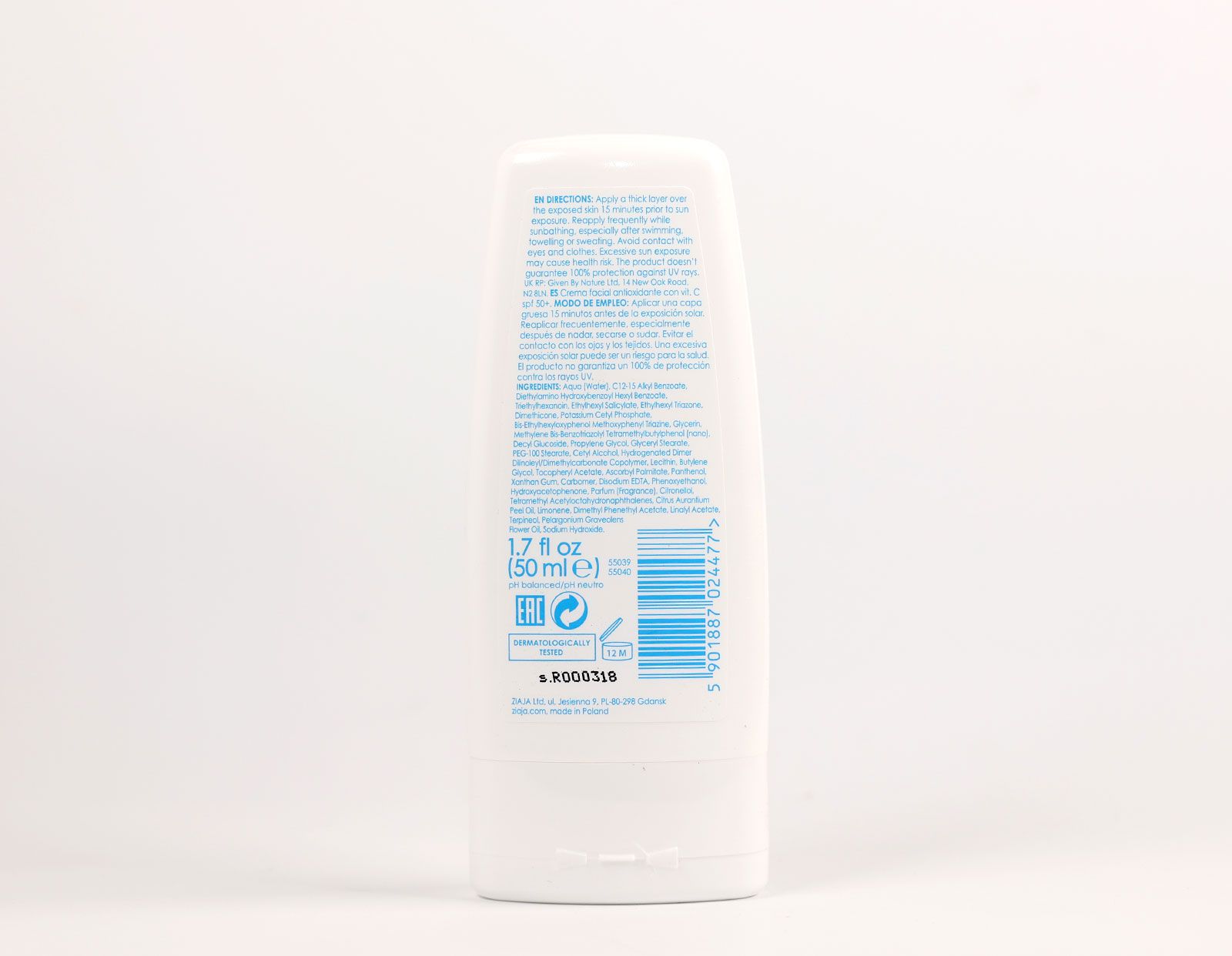 Antioksidativna krema za lice za sunčanje SPF 50 Zaštita lica