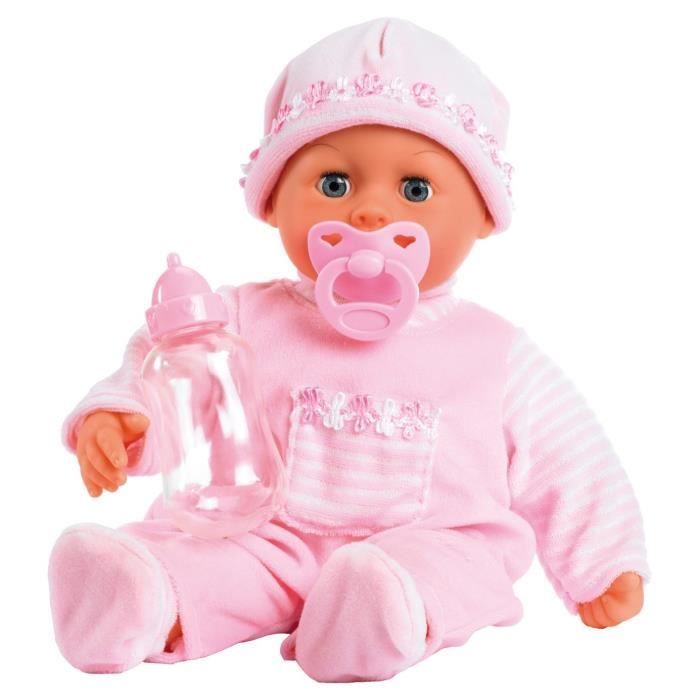 Poupon Bébé Bayer Design - Mon bébé premiers mots - Rose - 38 cm - 24 sons