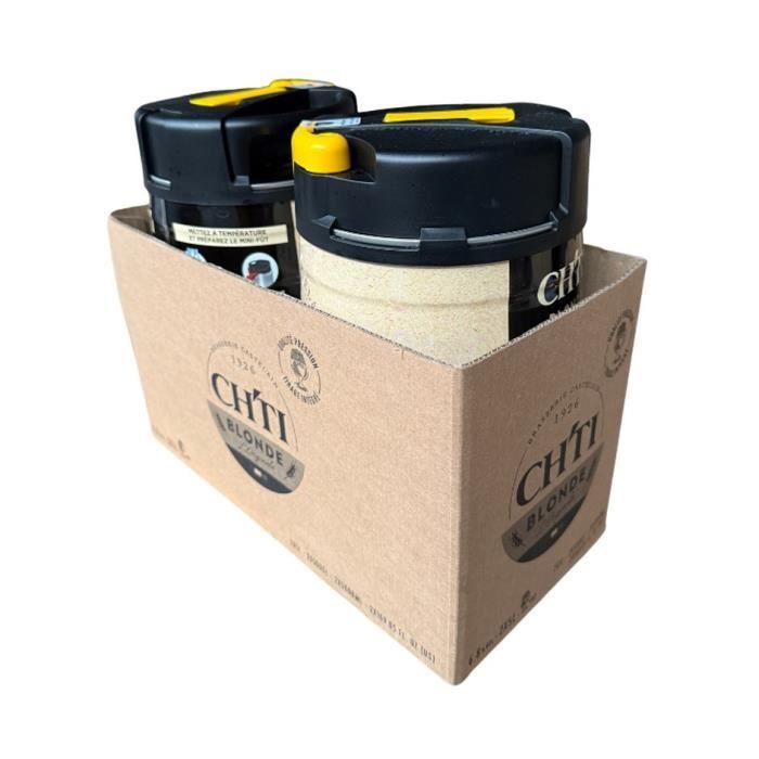 Chti - Bière blonde - Originale - Mini fût - 2x 5 L - 6.80% Vol.