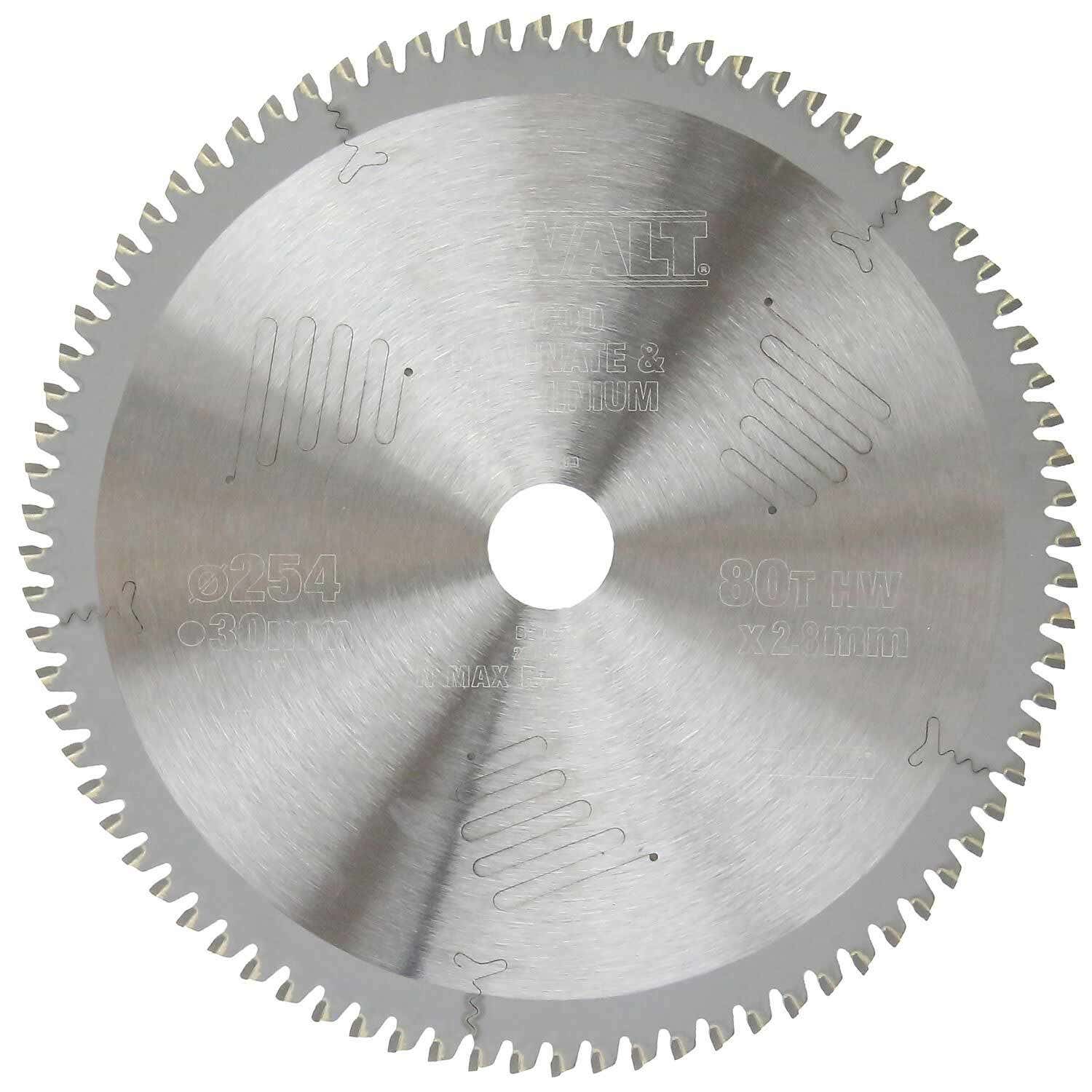 DEWALT 254x30mm 80T Extreme Workshop Hartmetall-Kreissägeblatt für Holz DT90264-QZ