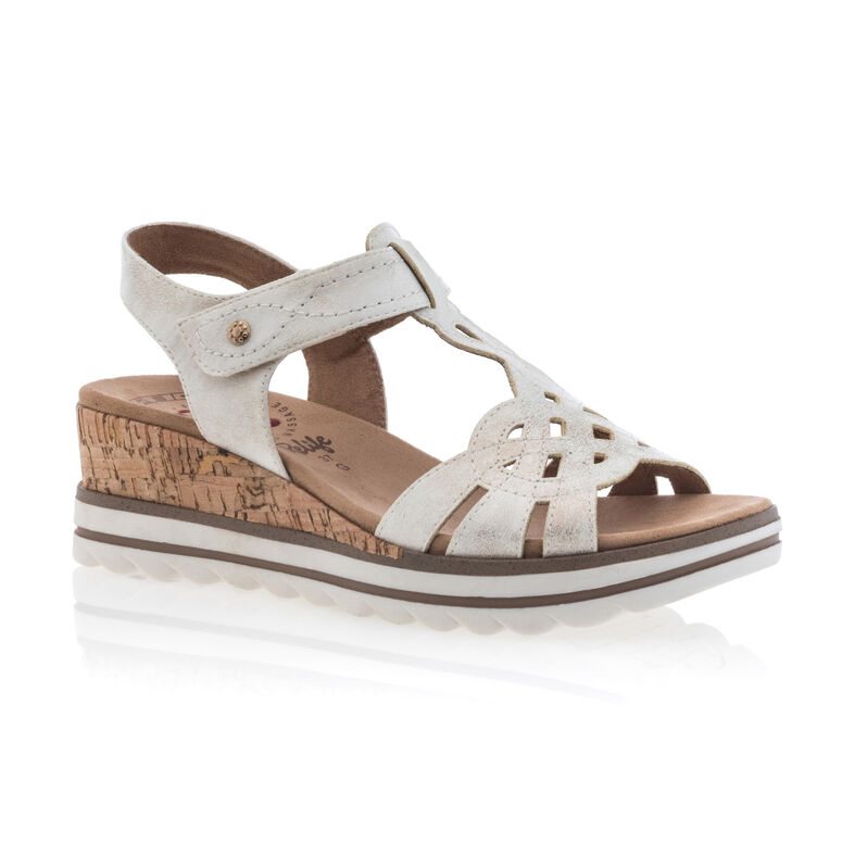 Sandalias blancas para mujer / Zapatos de punta abierta