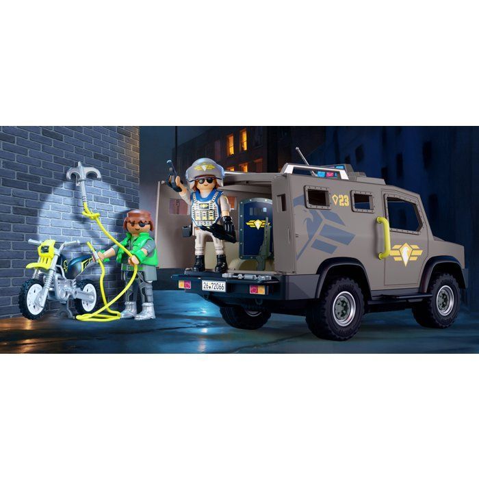 Playmobil 72066 Furgoneta de Intervención de Fuerzas Especiales, Acción en la Ciudad, Policía, Pack Promocional, 56 piezas, a partir de 4 años