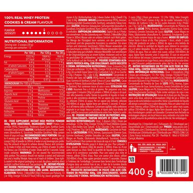 Prozis Real Whey Protein Cookies and Cream 400 g 400 g