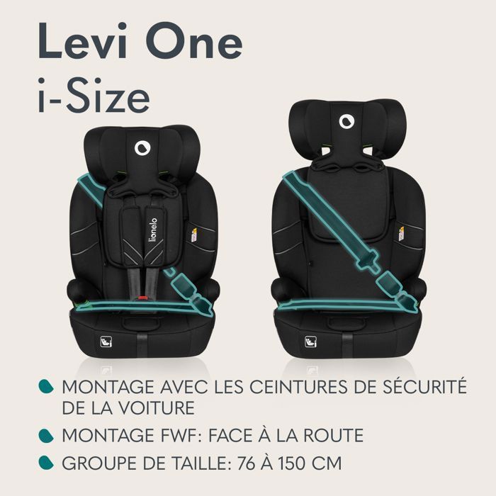 Siège auto évolutif LIONELO Levi One i-Size - Rose - 76-150 cm - Groupe 1/2/3