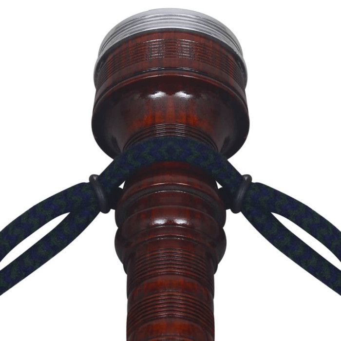 vidaXL Juego de gaita escocesa de madera de sheesham con funda de tartán verde y negro 70044