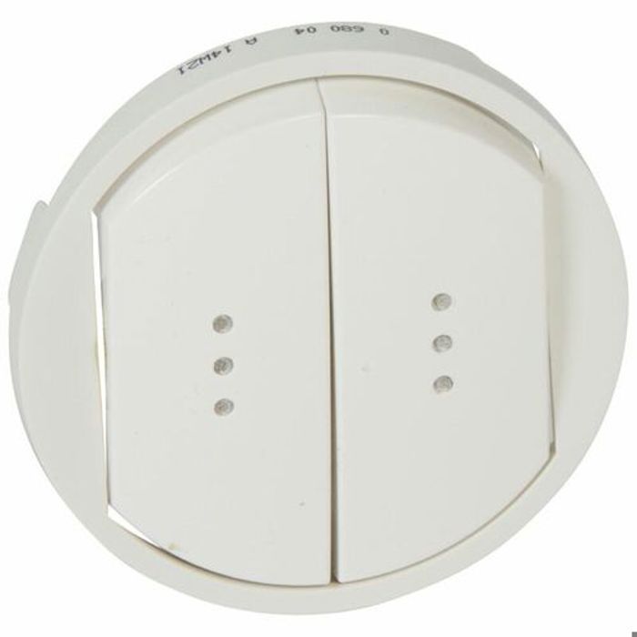 CÉLANE Placca di copertura larga per interruttore doppio, interruttore a due vie o pulsante con spia luminosa bianca - LEGRAND - 068004