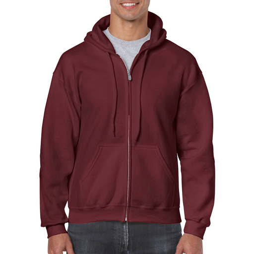 Moletom com zíper Gildan masculino, ideal para esportes e academia.