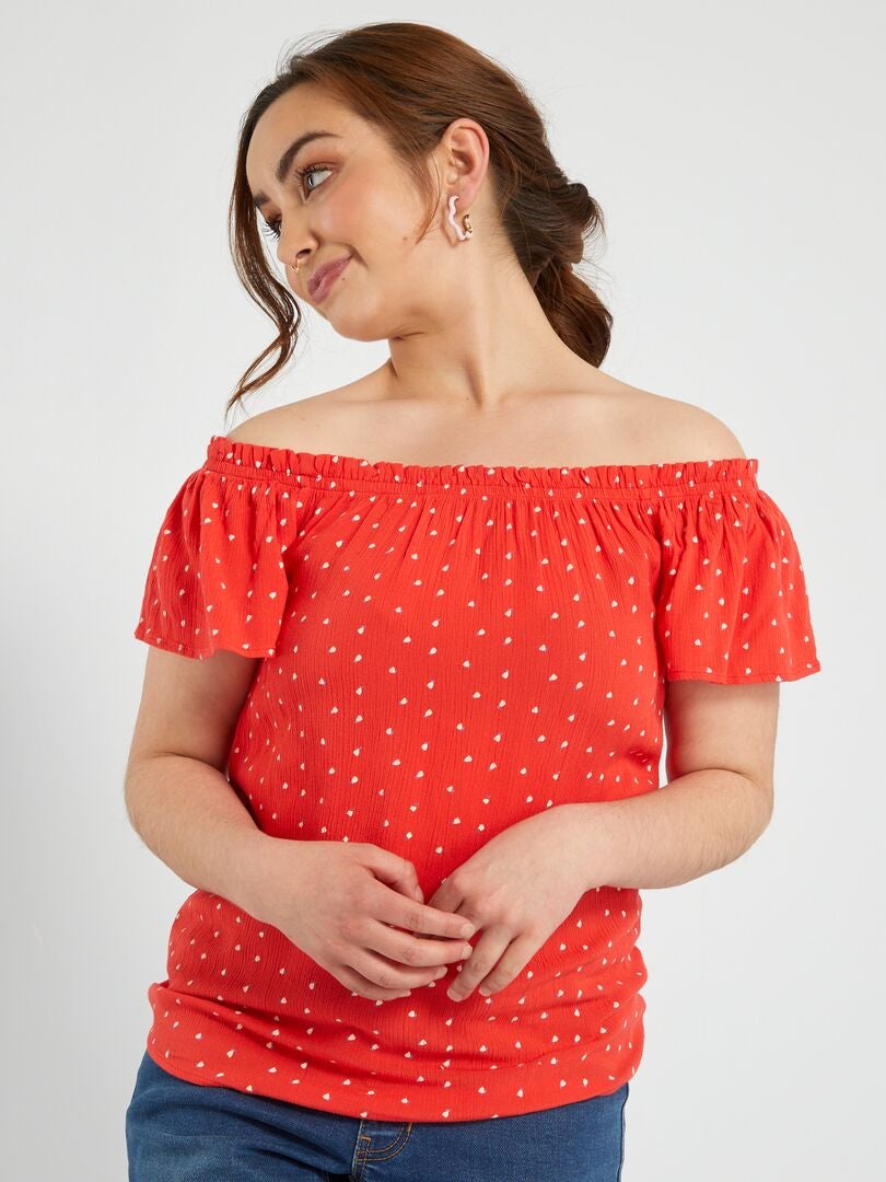 Blusa estampada - So Easy - ROJO