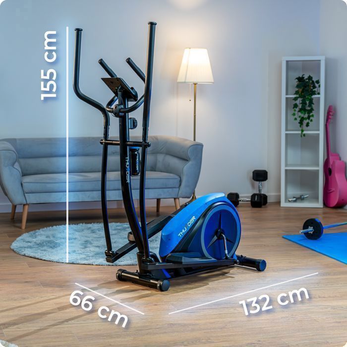 Elíptica THUNDER® ATROX | Magnética | 110 kg | 8 niveles de resistencia | Sensores | Compacta | Para entrenamiento en casa