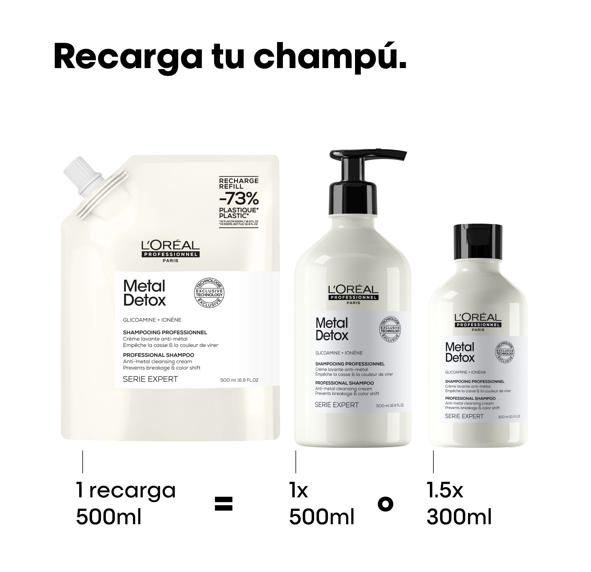 Serie Expert Metal Refill Detox шампон за фарбану косу Шампони за салоне