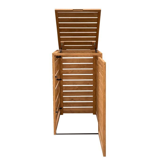 AXI Lex Cache Poubelle en Bois Marron - Abri poubelle pour 1 conteneur - Max. 240L - Abri Poubelle Extérieur avec Excellente