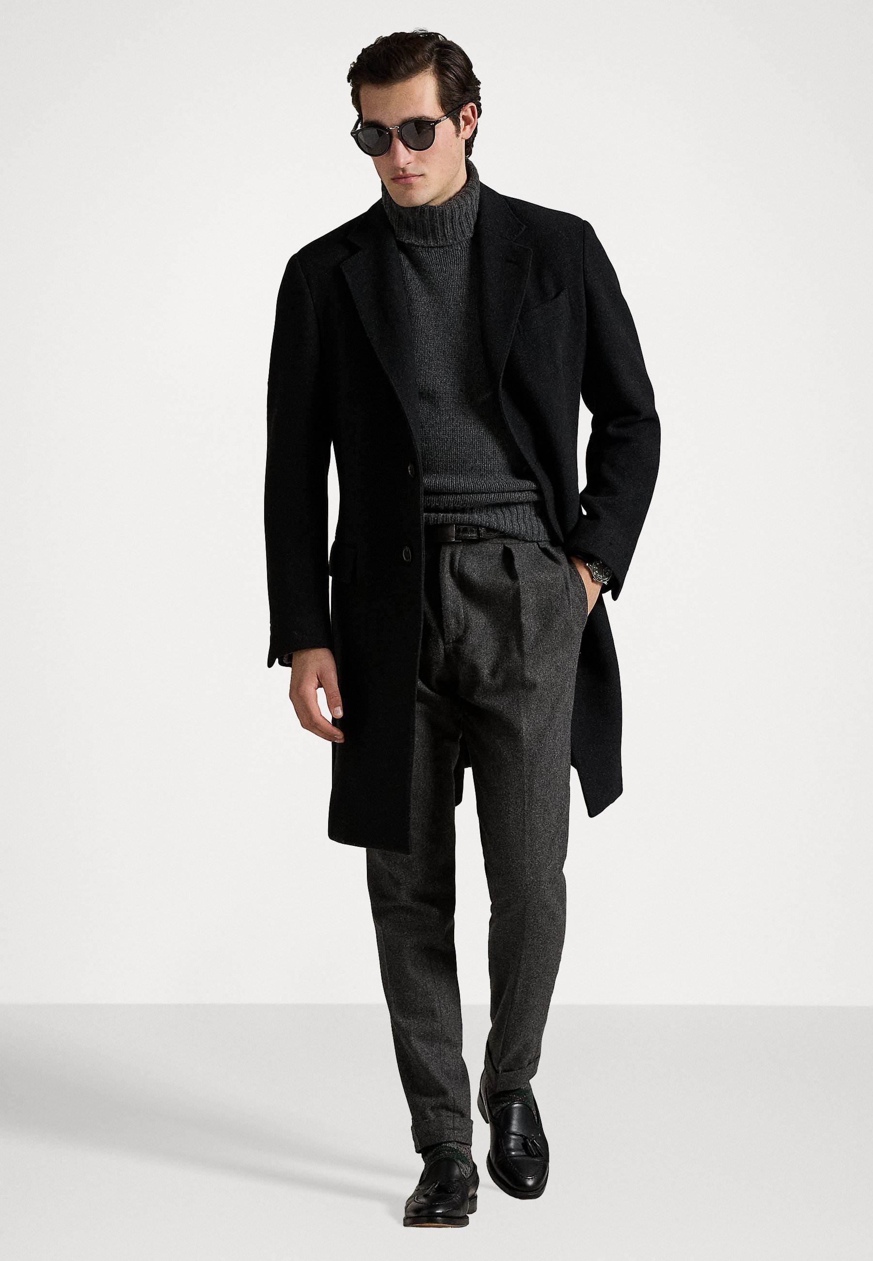 Cappotto classico Polo Ralph Lauren TAILORED MELTON - Grigio antracite