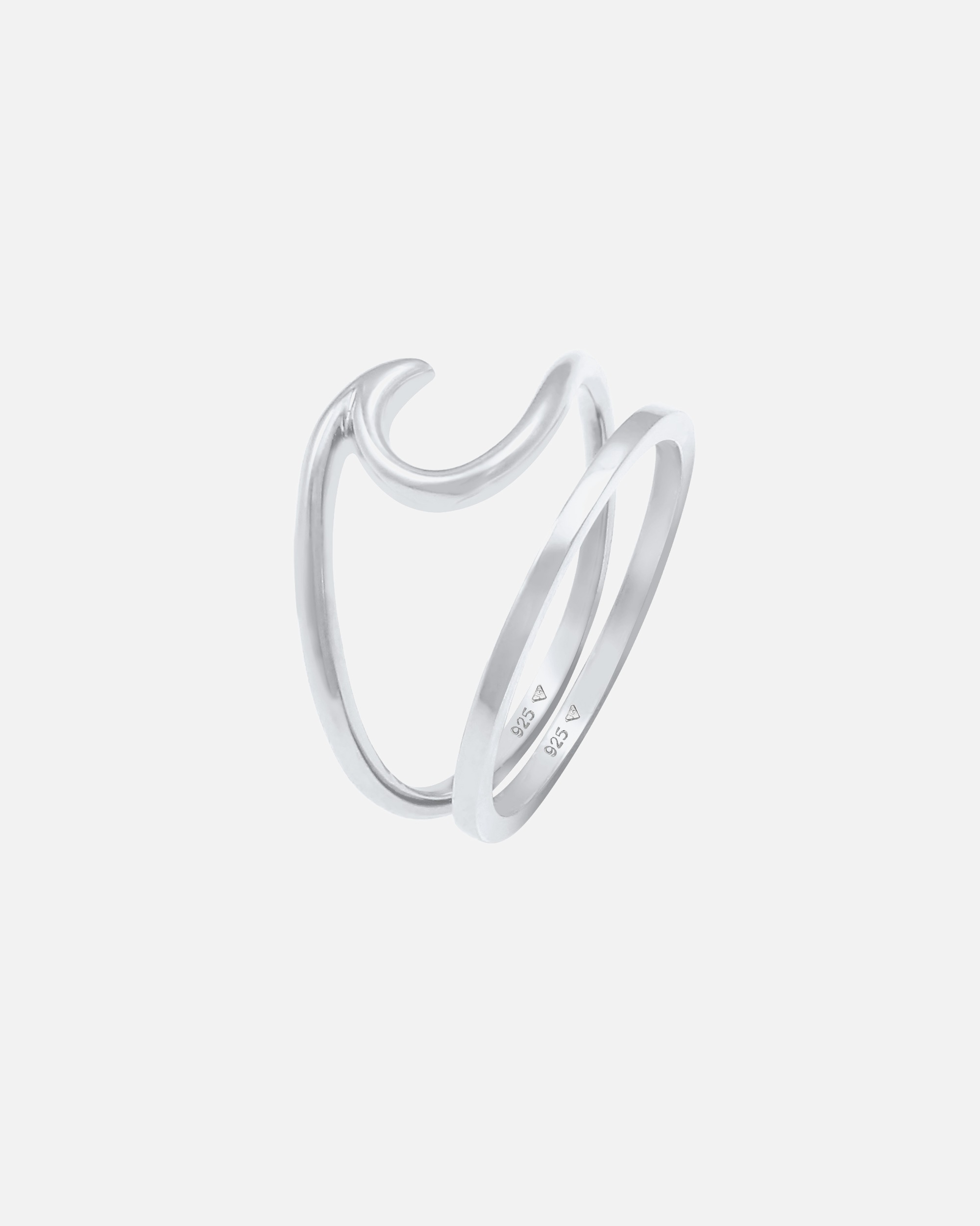 Elli Femmes Set Vague Basique Maritime en Argent Sterling 925
