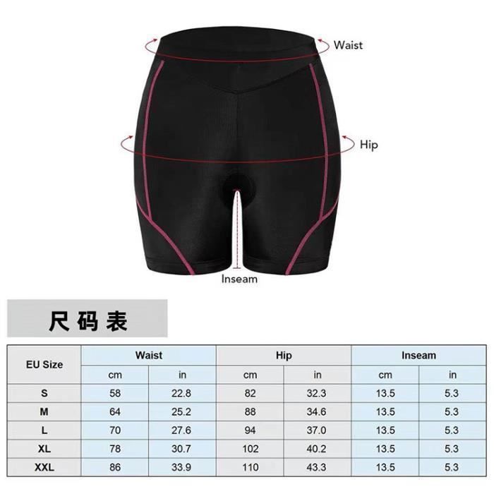 Pantalones cortos de ciclismo para mujer - Marca - Modelo - Relleno 3D - Secado rápido - Rosa