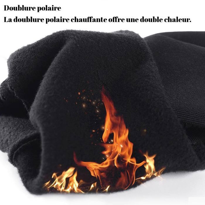 5V USB Rechargeable Heated Gloves - 3 Heat Levels - Windproof and Waterproof - Blue