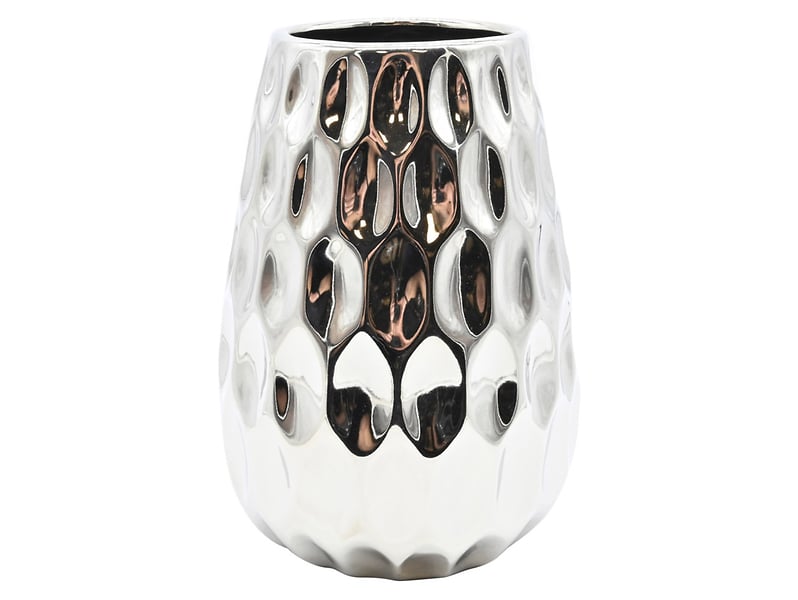 Wazon ceramiczny 21 cm srebrny