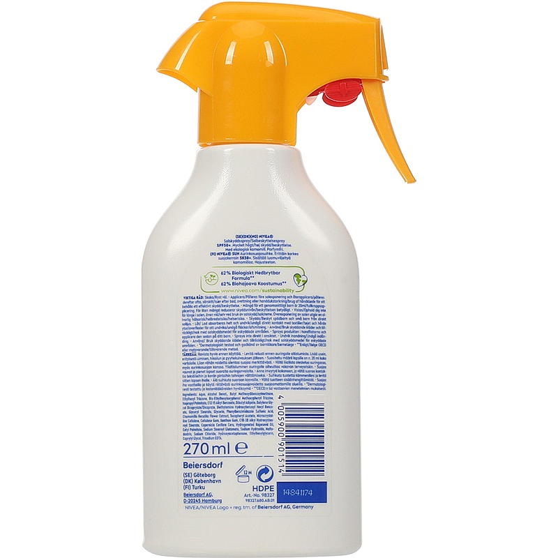 Nivea Sun SPF50 270 ml spray pour enfants