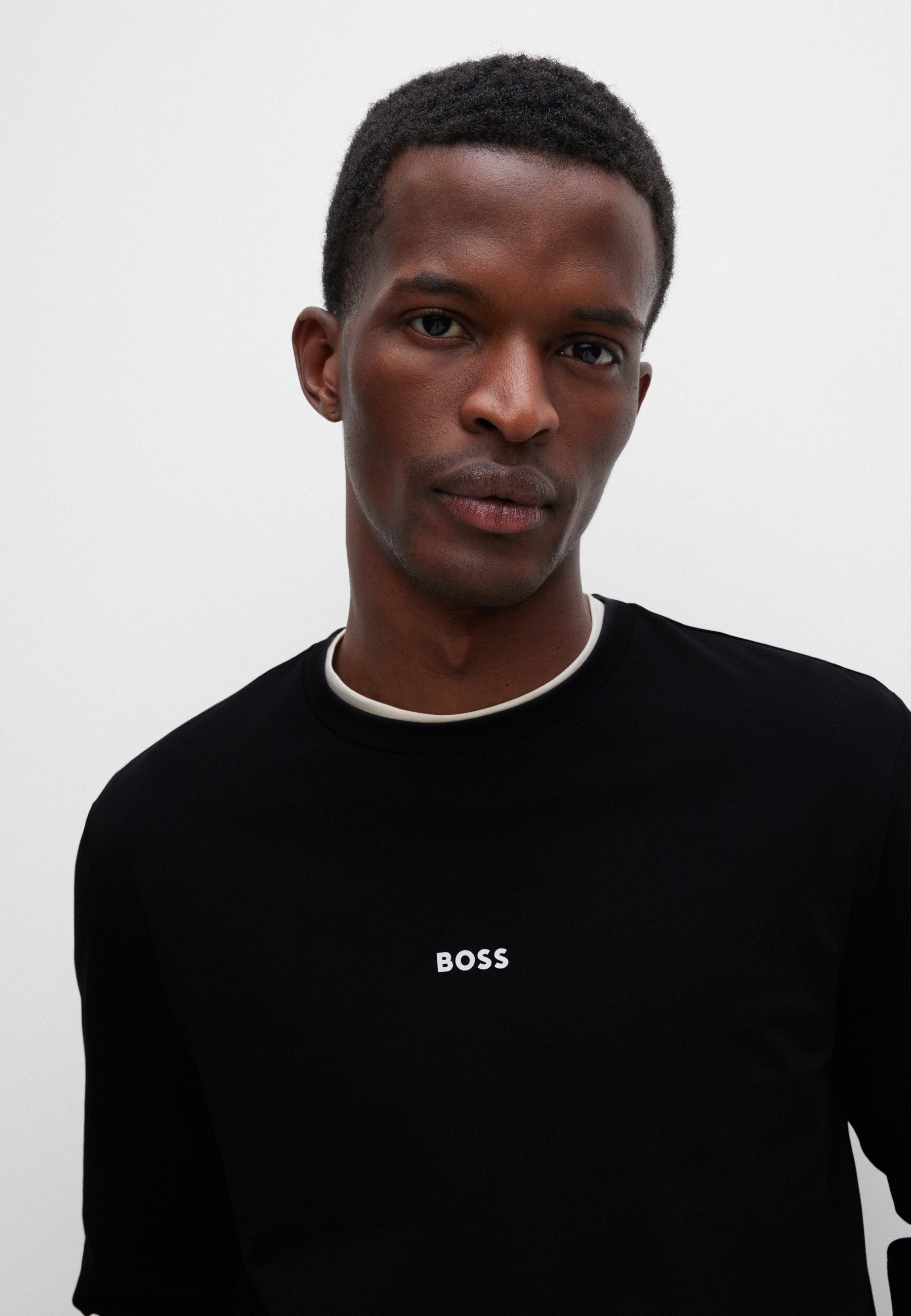 BOSS Langarmshirt – schwarz