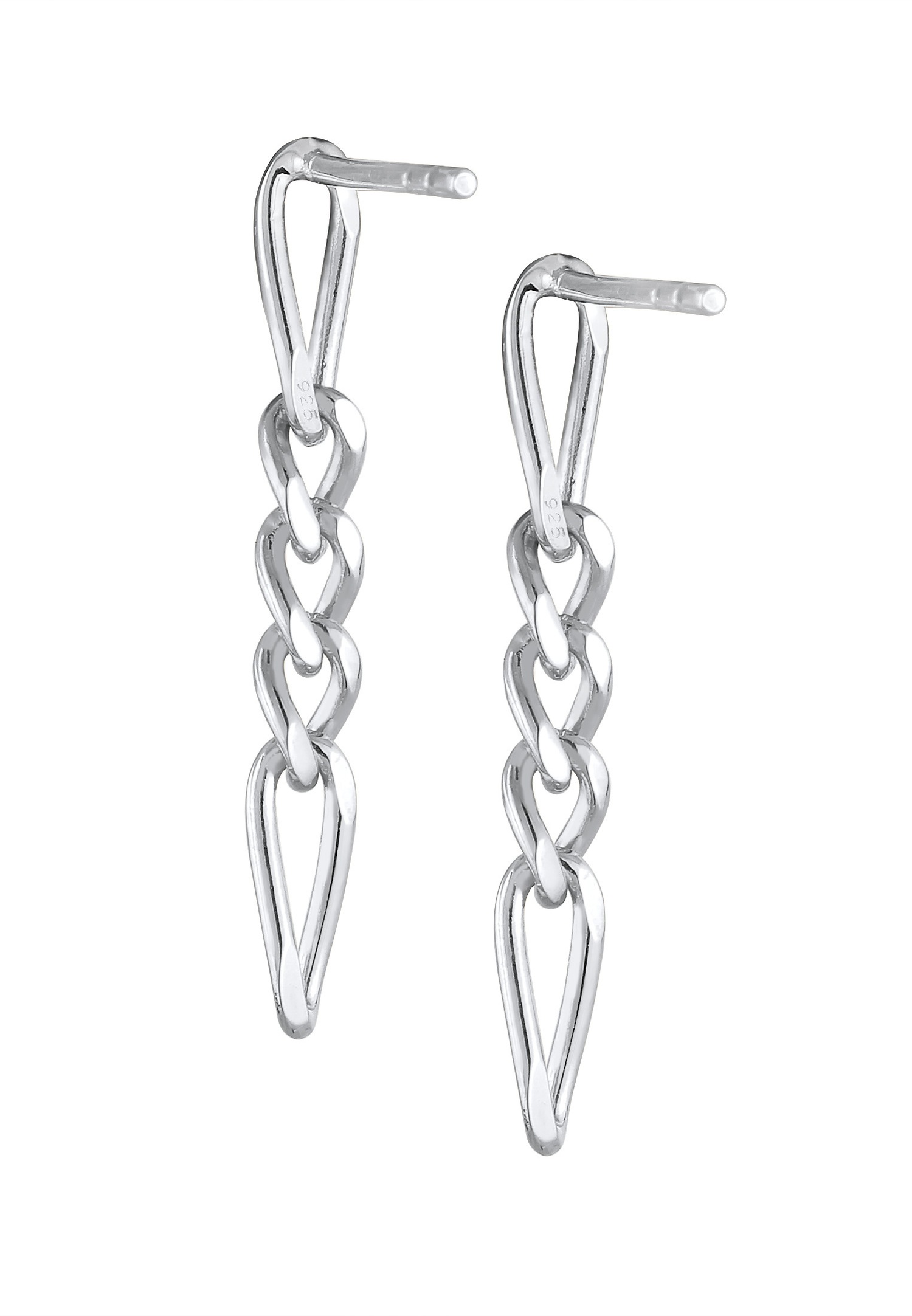 Elli PREMIUM Chaîne Pendante Trend Blogger Basic Boucles d'Oreille Femme - (925/1000) Argent