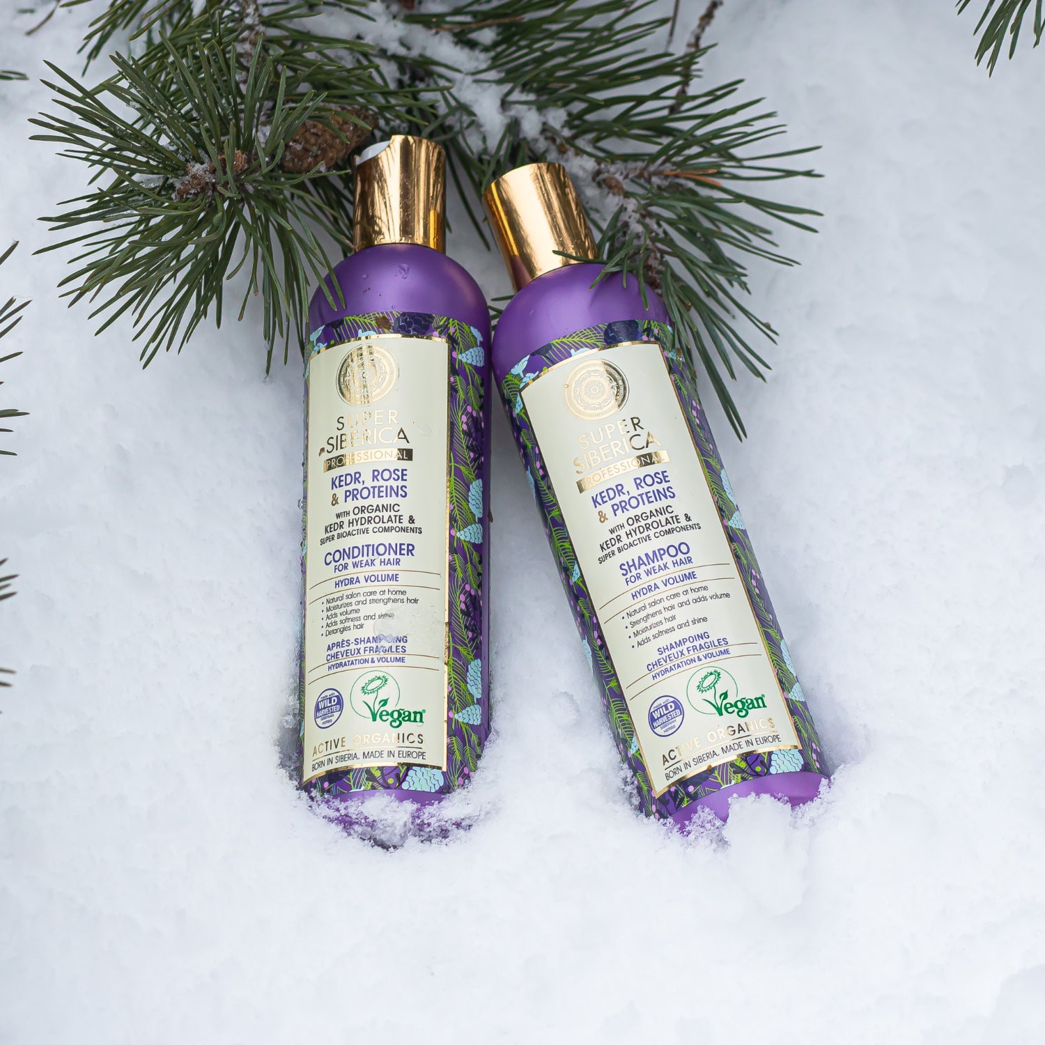 Natura Siberica Apres-shampoing Cèdre et Rose cheveux fragiles