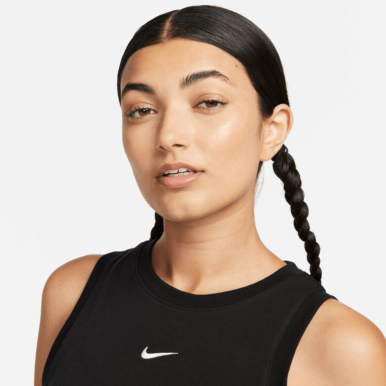 Essentiële sportkleding: geribbelde crop tanktop