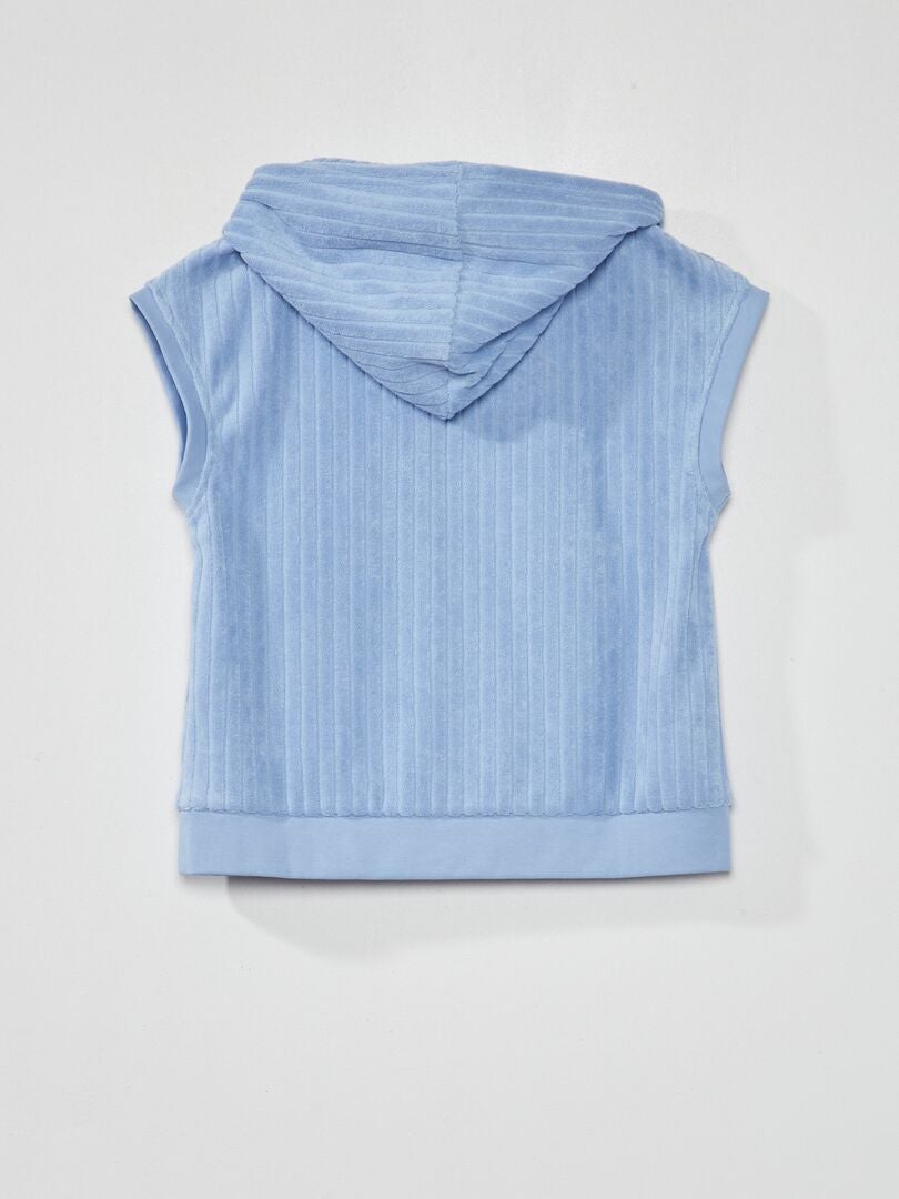 Sweatshirt van badstof - BLAUW