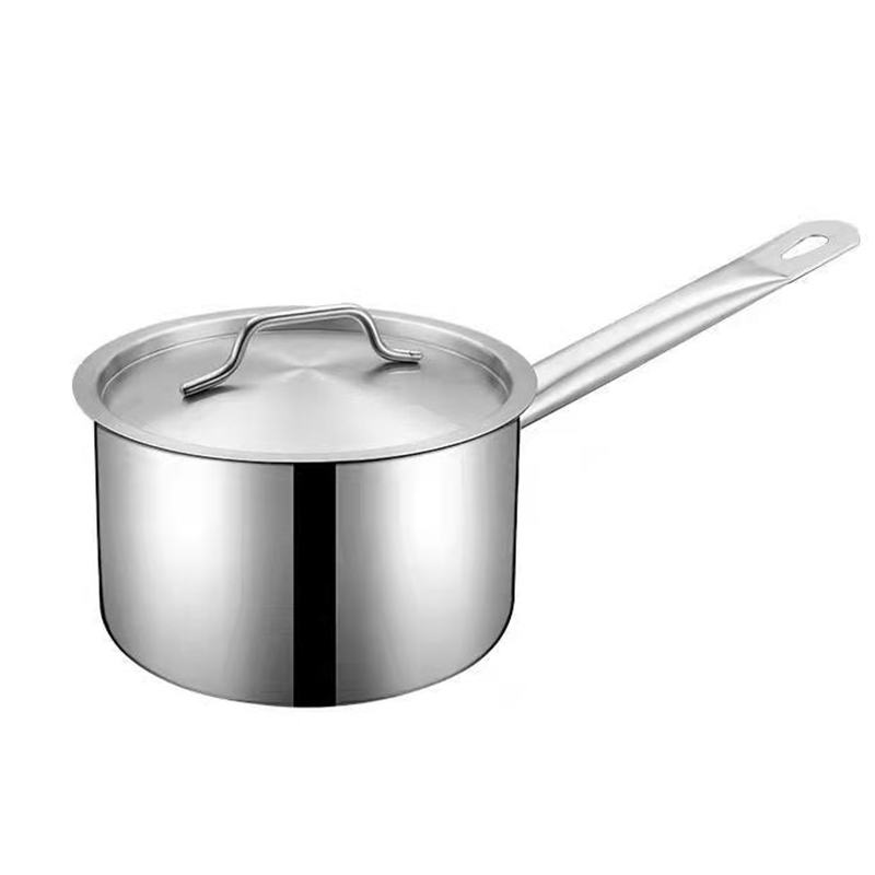 Non stick Stainless Steel Saucepan with Lid Durable Milk Pot Cooking Cookware for Kitchen