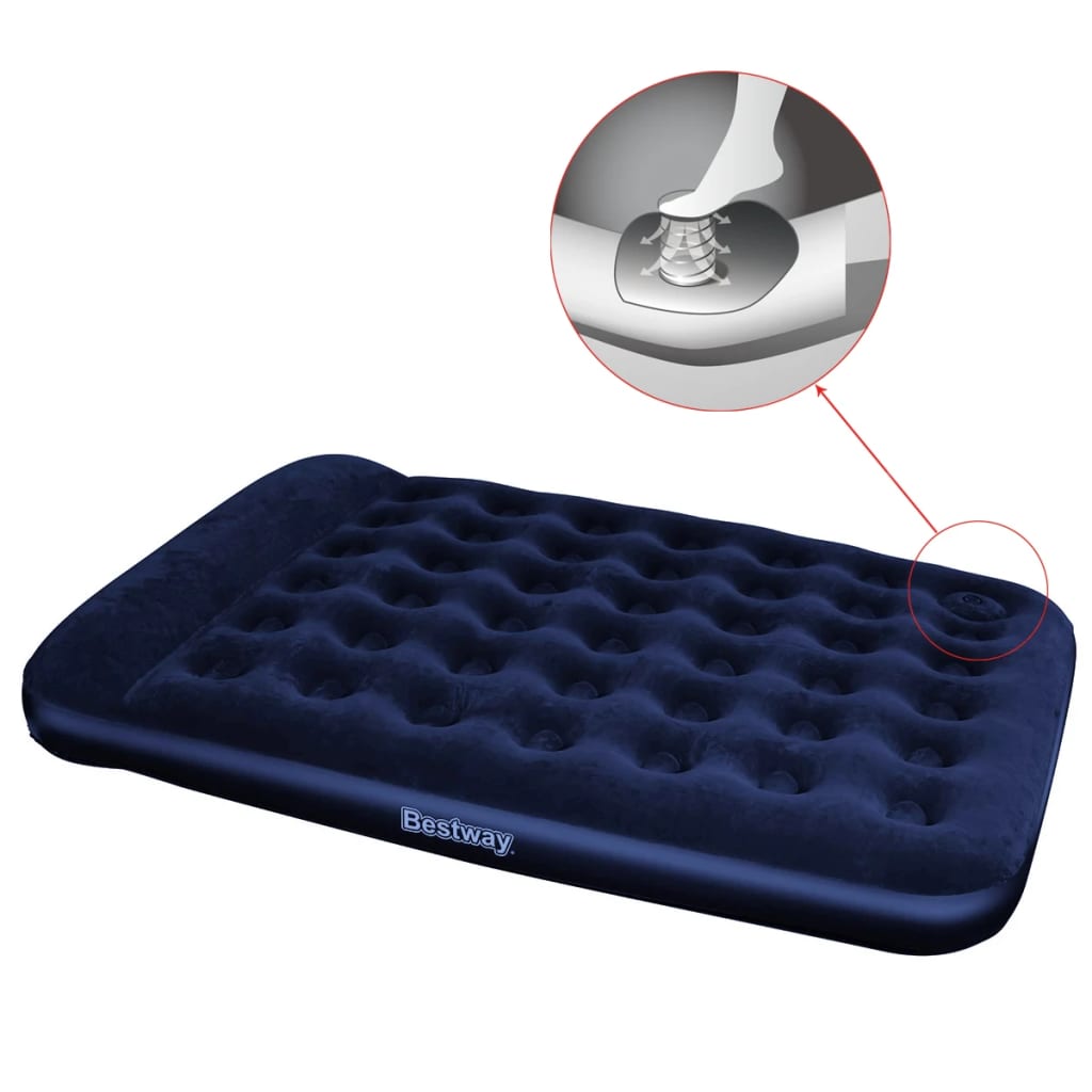 Matelas gonflable Bestway avec pompe à pied intégrée 203 x 152 x 28 cm