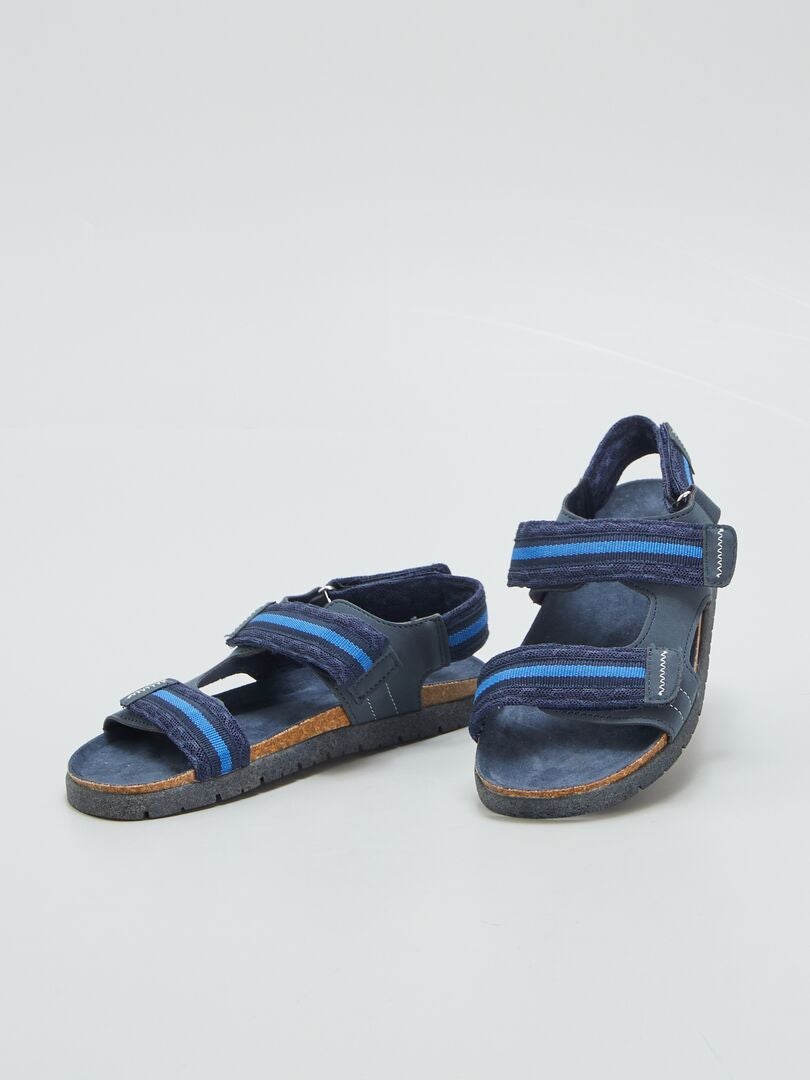 Sandalias para caminar con cierre de velcro - AZUL