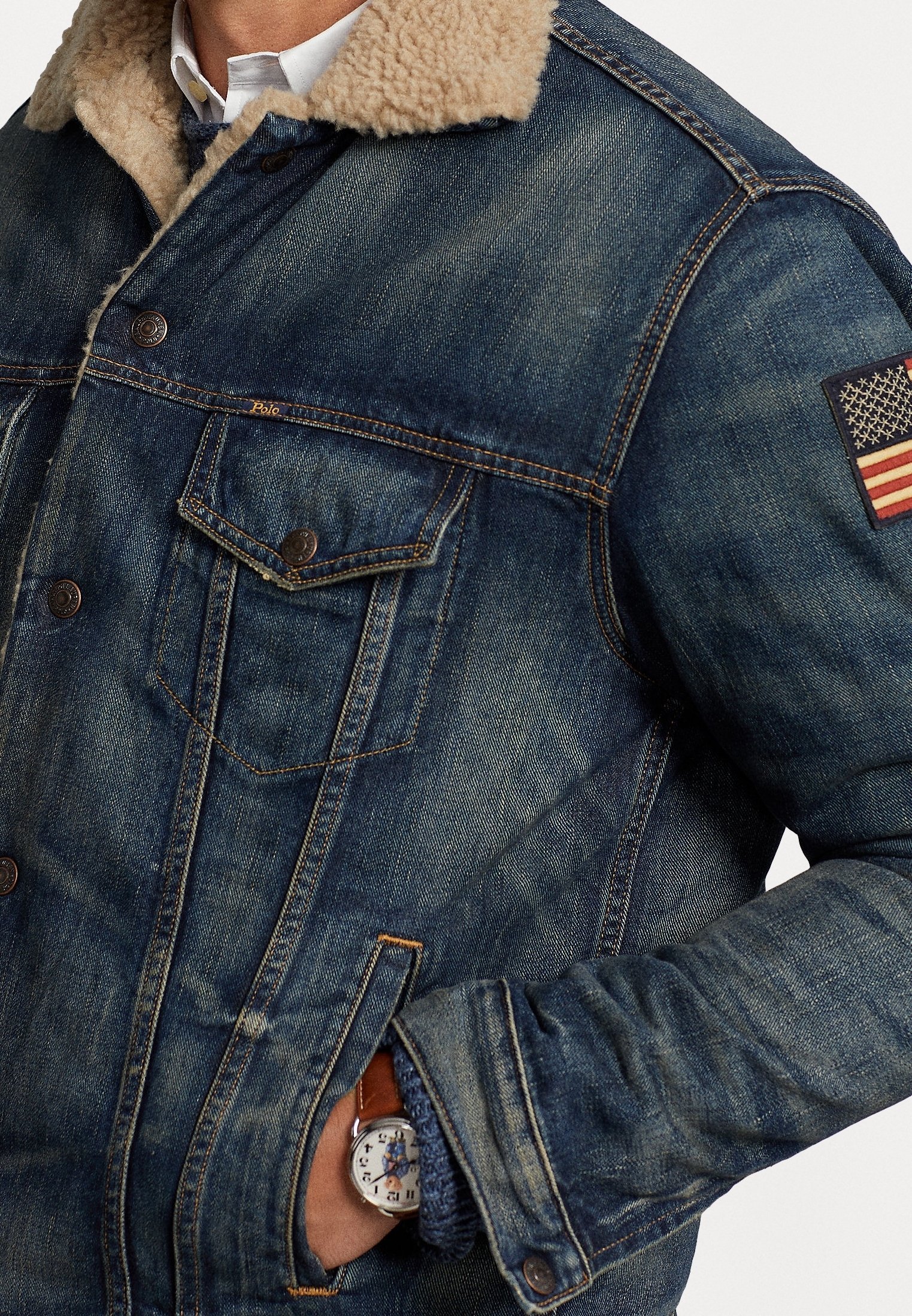 Jaqueta jeans Polo Ralph Lauren Big & Tall - azul