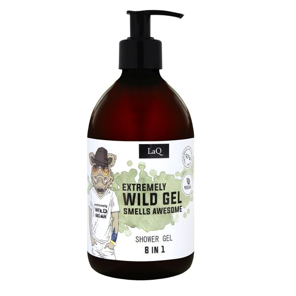 Gel de ducha LaQ Extremely Wild 8 en 1 - Jabalí 300 ml | Hombre | Superdrug