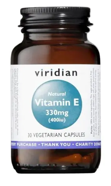 Viridian Naturalna Witamina E 330 mg (400 IU), Kapsułki