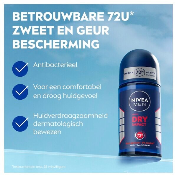 NIVEA Men Dry Impact antiperspirantni roler<br>6 x 50 ml