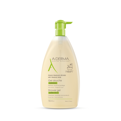 A-Derma Ultra Rich gel za tuširanje za osjetljivu kožu 750 ml 750 ml