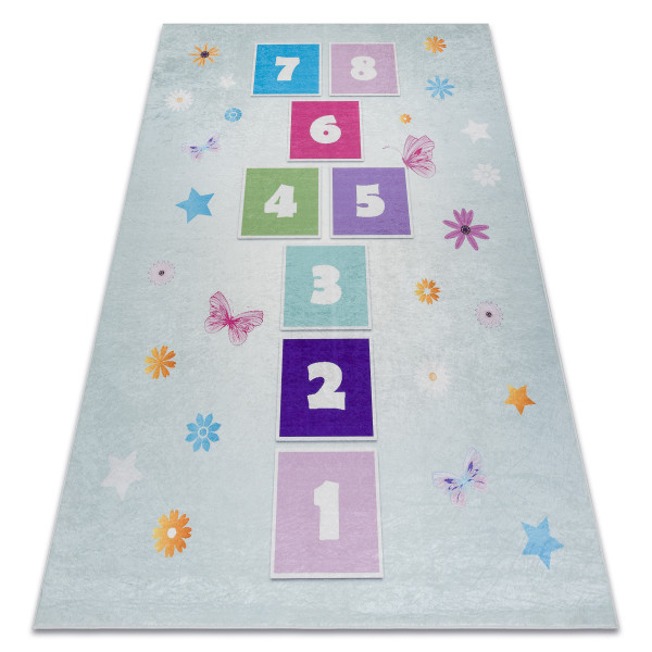 Dywan do prania BAMBINO 1075 Klasy, cyfry dla 80x150 cm