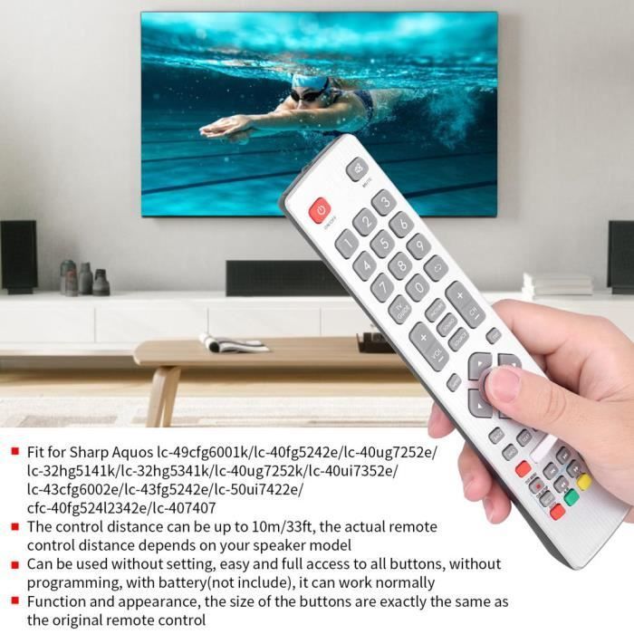 ARAMOX Remote Control for Sharp Aquos Replacement Portable TV Remote Control for Sharp Aquos LC-49CFG6001K /